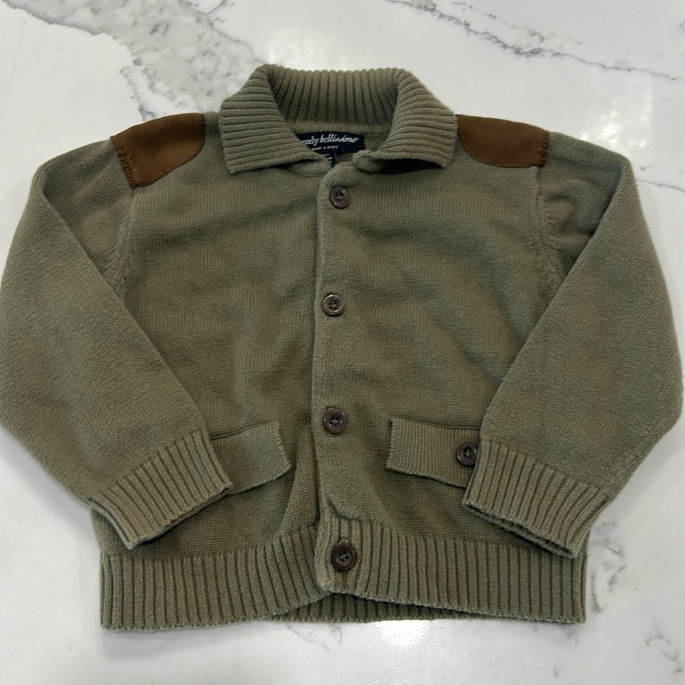 Wendy Bellissimo Boys Button Down Cardigan. Size 12M